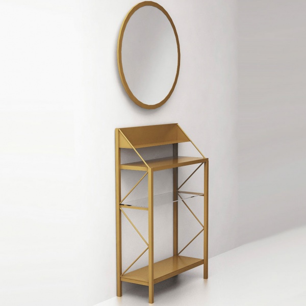 Console table of brass "Basics"